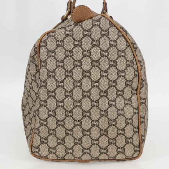 GUCCI GG Plus Supreme Boston Bag Pvc Beige Gold - Picture 4 of 13